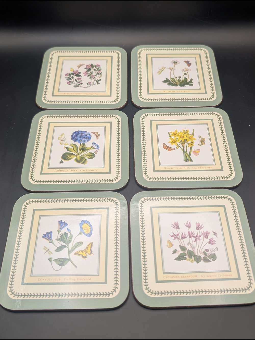 Portmeirion Botanical Square Coaster Set Made In New Zealand